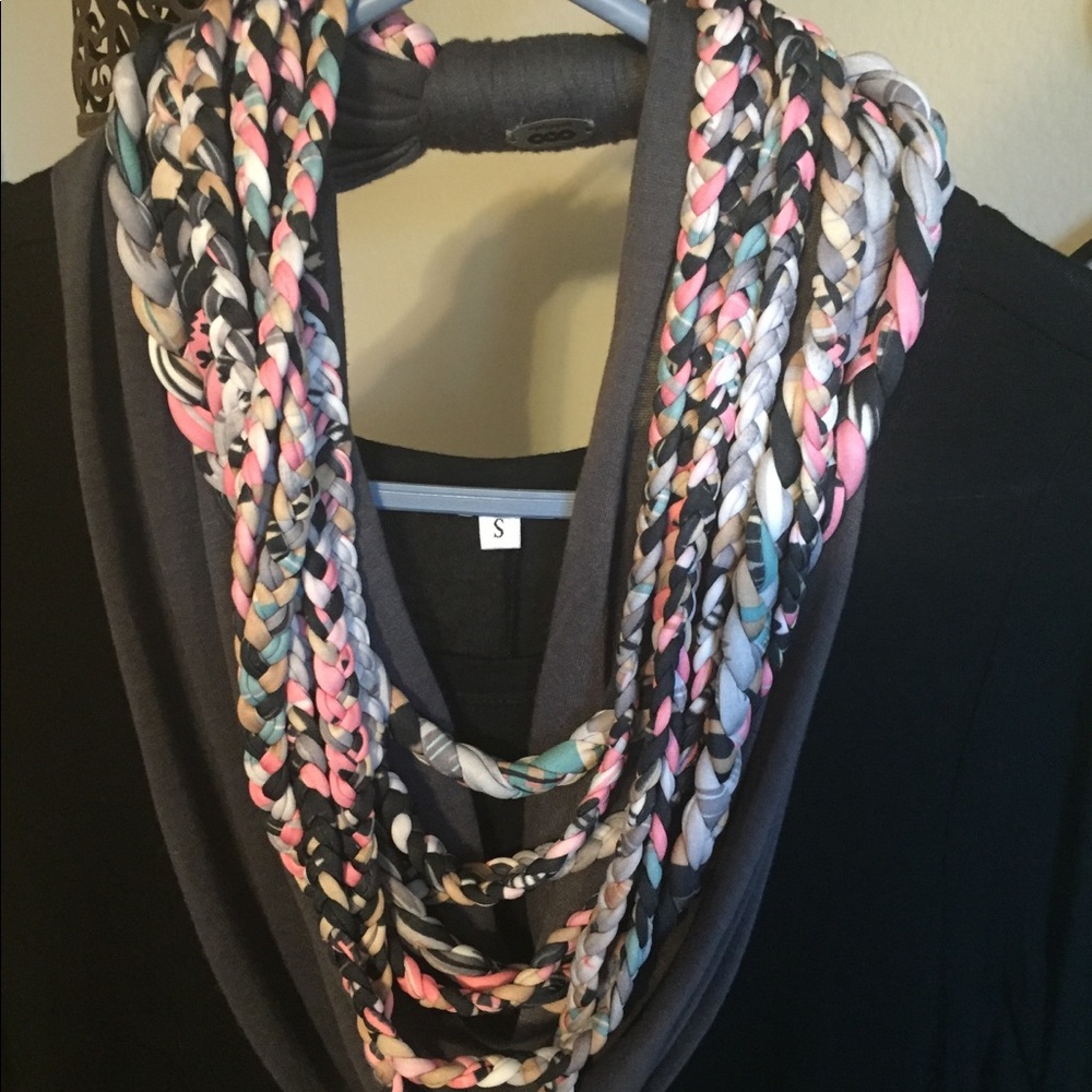 Beautiful boutique braided scarf, a must see!